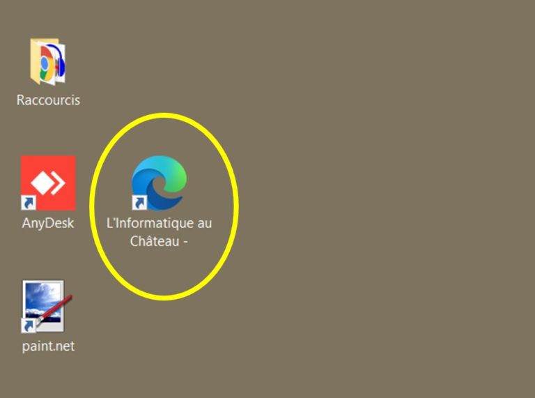 CREER UN RACCOURCI FACEBOOK SUR LE BUREAU visual data 6
